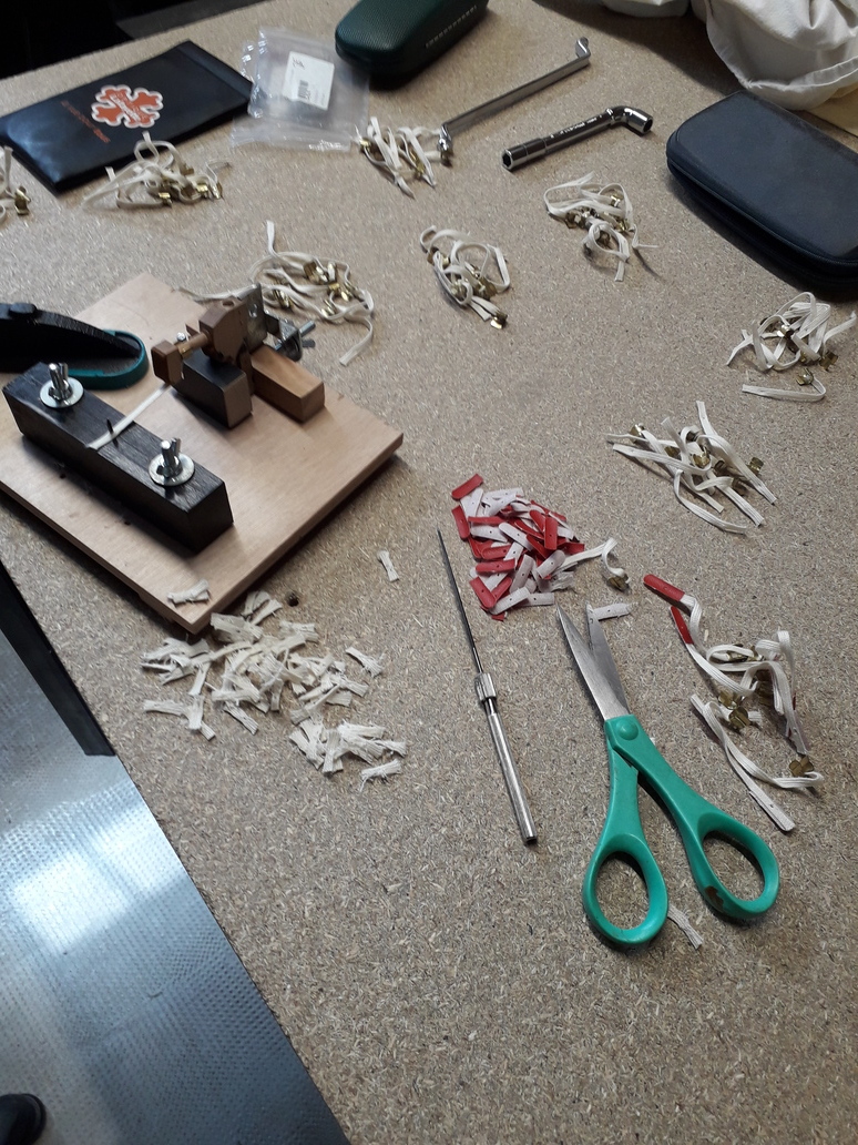 Préparation des lanières